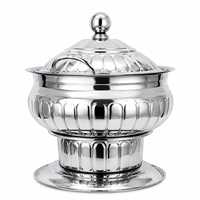 Couvercle de chafing dish classique en acier inoxydable plaqué argent avec revêtement multicouche, chauffe-plats de buffet, cocotte de traiteur, diamètre 33 cm