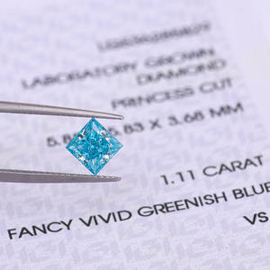 Diamants de laboratoire 1,0 CT VS1-VS2 taille princesse, couleur vive fantaisie, certifiés IGI, pour bijoux personnalisés - Product Image 5