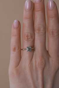 แหวนหมั้นเพชรทรงกลม 1.5 กะรัต เพชรเพาะเลี้ยงในห้องปฏิบัติการ ทองคำแท้ 14K แบบโซลิแทร์ 4 กรงเล็บ สำหรับขอแต่งงาน แหวนแต่งงาน ขายส่ง - Product Image 2