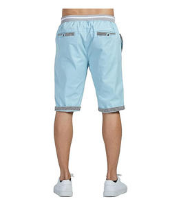 Shorts en jean taille haute pour femme, style décontracté, couleurs unies, en tissu éponge brodé, anti-plis, taille élastique - Product Image 4