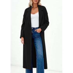 Manteaux d'hiver personnalisés 2025 pour femmes – Vestes décontractées tendance à manches longues, revers cranté et boutons, style oversize pour les vacances, en nylon - Product Image 1