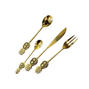 Decorative <b>Golden</b> Brass <b>Cutlery</b> <b>Set</b> FOr restaurant Hotel Wedding Use - Product Image 6