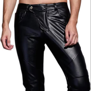 Pantalon de motard en cuir pour homme de haute qualité, équipement de protection pour moto, vêtements de moto classiques confortables - Product Image 1