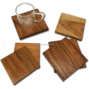 Best Quality Eco-Friendly Simple Decorative <b>Square</b> Shape Mango Wood Coasters Creative Mat/Pad <b>Set</b> Home Evening Tea Wedding - Product Image 1
