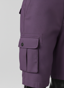 กางเกงขาสั้นคาร์โก้ผู้ชายสำหรับฤดูร้อน กางเกงขาสั้นคาร์โก้ลำลองสไตล์ไฮสตรีทเหนือเข่า ผ้าฝ้าย กางเกงขาสั้นซาฟารีสำหรับผู้ชาย - Product Image 3