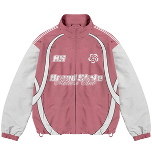 Custom Retro Streetwear Tracksuit Men Oversized <b>Zip</b> <b>Up</b> <b>Jacket</b> Loose Jogger Pants Set Casual Urban Sportswear - Product Image 2