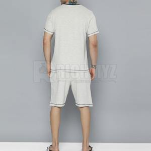 Conjunto de Camiseta y Pantalones Cortos Casuales para Hombre, Venta al Por Mayor, Logotipo Personalizado, Conjunto de Dos Piezas, Conjunto de Camiseta y Pantalones Cortos de Verano para Hombre - Product Image 3