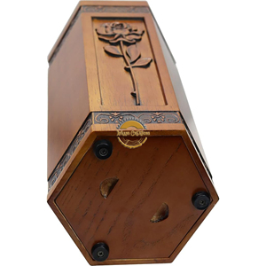 Premium Wooden Cremation Urn for Human <b>Ashes</b> Handmade Wooden Funeral Urn with Natural Finish Solid Wood Memorial Urn for Adults - Product Image 2