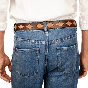 Ceinture en cuir véritable de 1,5 pouce avec logo personnalisé, sangle à cliquet, boucle à verrouillage automatique, produit personnalisable - Product Image 6