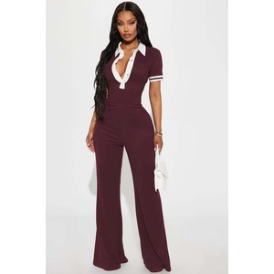 Ladies Contrast Side Stripes Short Jumpsuit & Long Jumpsuit for Fitness <b>Gym</b> Sexy Backless Sports Yoga <b>Bodysuit</b> - Product Image 3