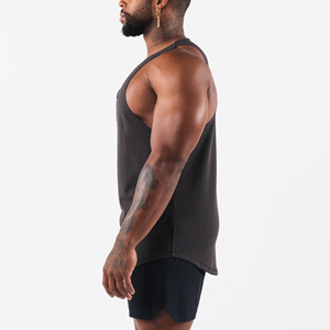 Custom Manufacturer Blank Fitness Sports Muscle Round Neck Loose 100% Cotton Men's Tank Tops for Summer <b>Vest</b> Sleeveless T-Shirt - Product Image 1