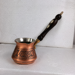 Handmade Black Copper Turkish Coffee Pot Cezve Ibrik Wooden Handle <b>Arabic</b> Greek Espresso Coffee Maker Milk Warmer Gift Pot - Product Image 2