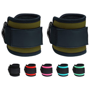 Sangles de cheville en néoprène pour entraînements de musculation, gluteus, entraînement de force, ceinture de protection de la cheville avec anneau en D pour la musculation - Product Image 1