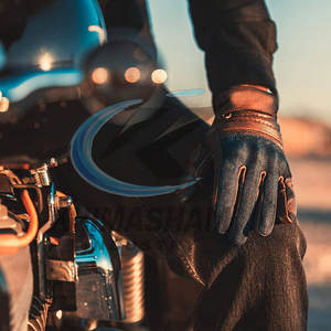 Guantes de Motociclismo de Cuero Impermeables con Pantalla Táctil, Transpirables, Antideslizantes, para Uso en Exteriores, para la Seguridad de las Manos - Product Image 4