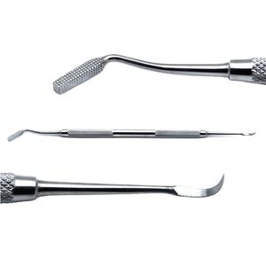 Dental Scaler Set 3Pcs Manual Knurled Grip Silver Metal <b>Teeth</b> <b>Cleaning</b> Instrument Class I Surgical <b>Tool</b> Shuja Surgico - Product Image 1