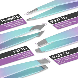 Juego de Pinzas para Cejas de Acero Inoxidable Modernas con Tijeras y Cepillo para Depilación Precisa y Aplicación de Maquillaje - Product Image 4