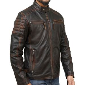 Chaqueta de cuero para hombre con diseño atrevido y sensación cómoda, perfecta para la moda urbana y el uso diario con confianza. Chaquetas de cuero. - Product Image 5