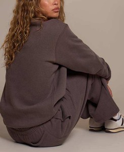 Premium Quality Custom Women's <b>Sweatshirts</b> Crew Neck Solid Color Long Sleeve <b>Sweatshirts</b> <b>Gym</b> Workout High Quality <b>Sweatshirts</b> - Product Image 4