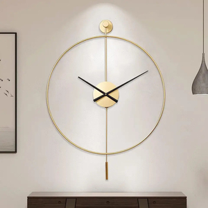 Wholesale Factory Supply Large Modern Minimalist Iron Metal Wall <b>Clock</b> Spoke Design for Living Room and Office Home Decor - Product Image 5