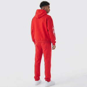 Conjunto de Sudadera con Capucha y Pantalones Deportivos para Hombre, Estilo Streetwear, Lavado Ácido, Vintage, con Parches Desgastados - Product Image 4