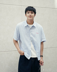 Men's Autumn <b>Short</b>-<b>Sleeve</b> Knitted 100% Cotton Regular Fit Solid Casual Turn-down Collar Breathable Single Button <b>Dress</b> <b>Shirts</b> - Product Image 1