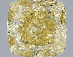 Diamante Cultivado en Laboratorio de Corte Cuadrado Cojín de 3.03ct, Amarillo Fantasía VVS2, Certificado IGI, Diamante Suelto CVD al por Mayor para Fabricación de Joyas - Product Image 1