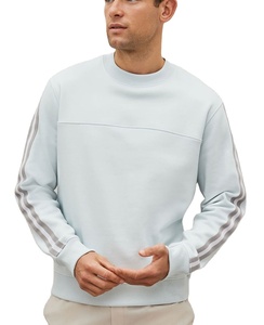 Sudadera de Algodón Personalizada de Alta Calidad, Gruesa y Holgada para Hombre, Transpirable, con Mangas con Cinta Azul - Product Image 1