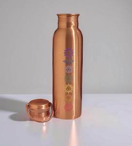 BURAQ HANDICRAT Copper Water <b>Bottle</b> 1L Design for Travel - Product Image 1