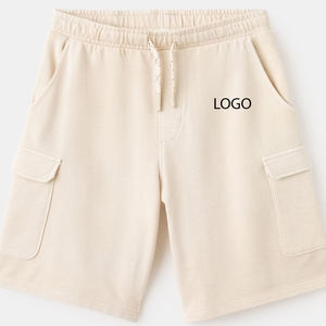 Shorts de sport pour hommes respirants à séchage rapide en toile tricotée unie à taille mi-haute pour l'entraînement et la gym, service OEM - Product Image 1