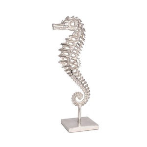 Escultura de Caballito de Mar Dorado de Lujo, Estatua Decorativa de Metal, Decoración para el Hogar Inspirada en el Océano, Figura de Vida Marina, Adornos Premium para Mesa - Product Image 6