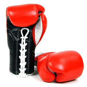 Nouveaux gants de boxe en cuir PU pour adultes, couleur noir-rouge thaïlandais, tendance, pour l'entraînement aux arts martiaux, 10 oz, gants MMA, logo OEM - Product Image 1