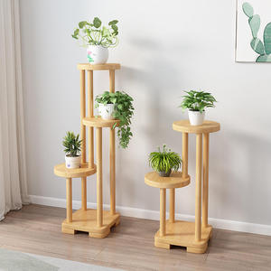 Modern Wooden <b>Flower</b> Stands Circular Design Indoor Plant Display Rack for Home Decor - Product Image 2