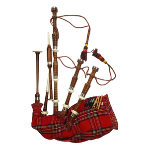 NAQQASH SPORTS Bagpipes en bois de rose WA-001 Clé Sib Finition polie Instrument de pratique et de performance pour enfants et adultes - Product Image 1