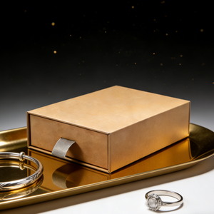 Kraft Paper Drawer Box Rectangle With Handle For Jewelry Storage - Product Image 4
