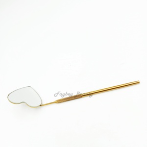 Offre Spéciale fabricant professionnel Miroir à cils plasma doré style coeur Miroir d'extension de cils professionnel en acier inoxydable - Product Image 3