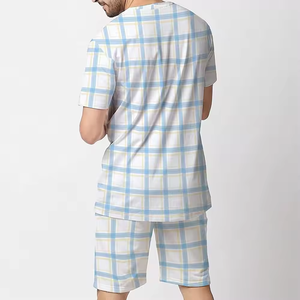 Ensembles courts d'été pour hommes, vêtements décontractés, ensemble 2 pièces pour homme, costumes de sport pour hommes, chemises et shorts, ensemble de qualité supérieure - Product Image 4