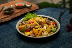 Macaroni de riz long jaune premium 200g sans gluten, pâtes de riz saines, fournisseur OEM ODM Vietnam - Product Image 5