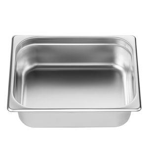 Set da 8 teglie gastronorm 1/2 in acciaio inox anti-inceppamento, spessore 0,8 mm, per uso commerciale e alberghiero, profondità 4 pollici, con coperchio, per cucina professionale - Product Image 2