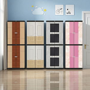 Nandos Long <b>Door</b> Plastic Wardrobe Cabinet Dark Brown Hinged <b>Doors</b> and <b>Mirror</b> for Bedroom and General Clothing Storage - Product Image 4