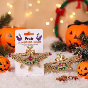 Peacock Hair Clips for Girls-Cute Cartoon Metal Hairpins Casual Decorative Accessories for Halloween & Christmas - Product Image 2