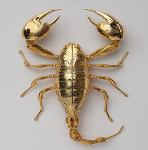 Hermosa y detallada figura de ardilla dorada sosteniendo una nuez, ideal para decoración de hogares de lujo, disponible a precios de mayorista. - Product Image 3