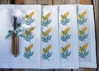 Serviettes de table de mariage en lin 100% naturel, faites à la main, lavées à la pierre, avec ourlet festonné, écologiques, réutilisables, 60x60cm
