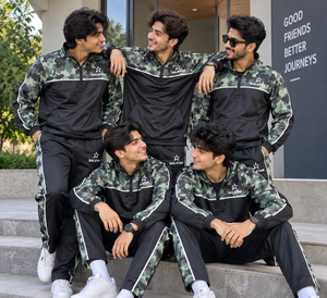 Custom Men Camouflage Tracksuit <b>Black</b> Camo Sportswear Training <b>Jacket</b> & Jogger Pants Wholesale Athletic Tracksuit Manufacturer - Product Image 3