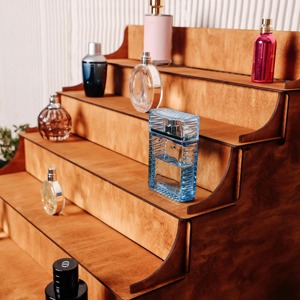 <b>Wooden</b> Staircase Organizer For Perfumes Creams Cosmetics And Vanity Storage Display Stand Home Organization From India - Product Image 6