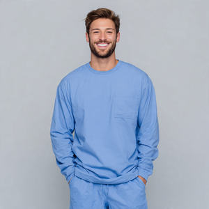 Uniforme Médico Personalizado de Punto 100% Algodón Elástico, Transpirable y Cómodo para Hospital, Color Personalizado - Product Image 5