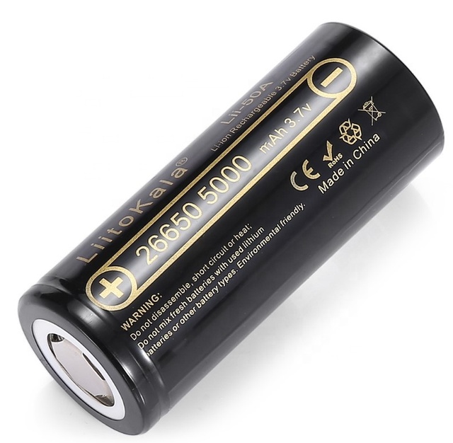 Factory Price LiitoKala Lii-50A 3.7V 26650 5000mAh Rechargeable Lithium Ion Battery High Capacity Long Life Power Supply
