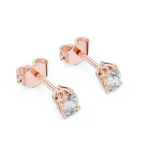 Pendientes de Diamantes Cultivados en Laboratorio con Corte Pera de 0.25CT, Engastados en Oro Rosa de 18K, para Compromiso, Boda, San Valentín, Uso Diario - Product Image 1