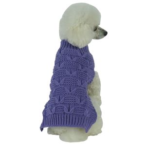Pull en tricot épais pour chien avec col roulé tendance et motif papillon pour animaux de compagnie - Product Image 2
