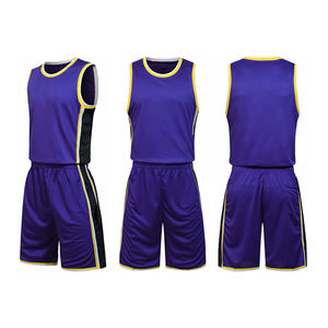 Ensemble de shorts de sport respirants grande taille à prix abordable, maillot de basket imprimé sans manches à col en V pour adultes et clubs - Product Image 4