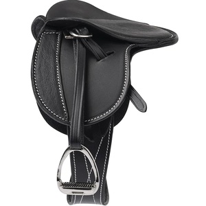 Professional Black English Western Saddle Leather Wood Secure Seat Horse Trail Saddles Western Racing Saddles Wholesale OEM ODM - Product Image 1